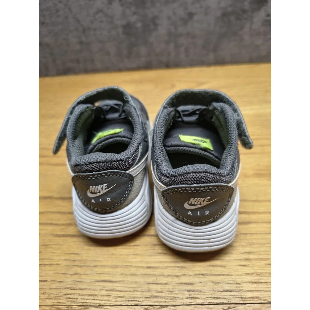 Nike Air Max SC Baby Sneaker Gray White Green Hook & Loop Size 8C CZ5361-001